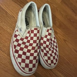 Red checkered vans